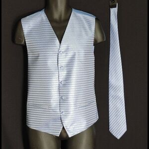 MEN'S SOPRANO 2 PIECE FORMAL TUXEDO VEST & TIE